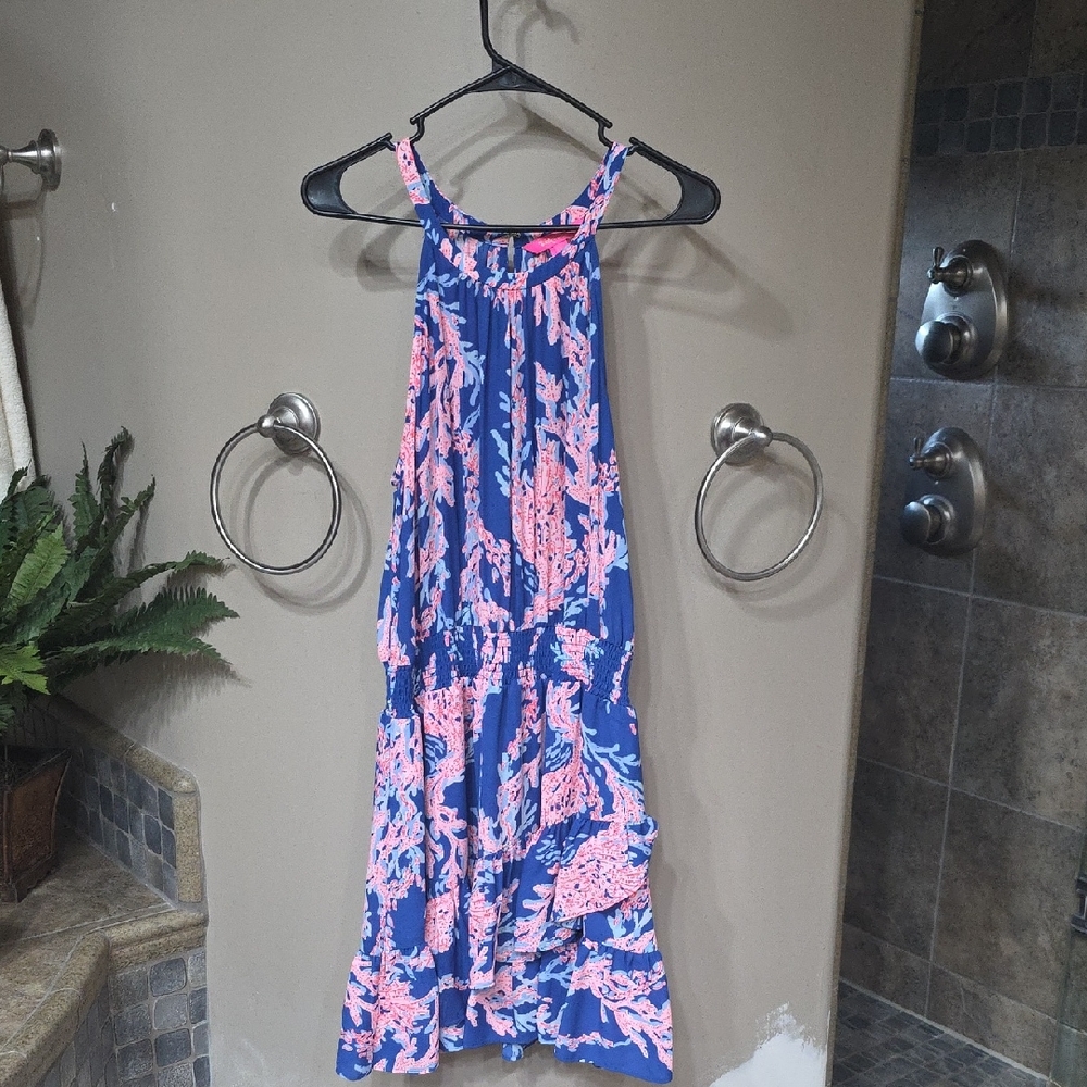 Lilly Pulitzer Vibrant Blue and Pink Dress